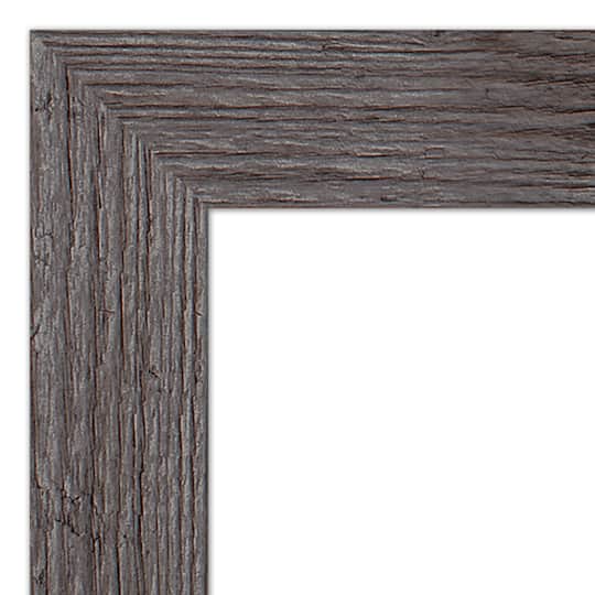 Navy Palm Leaf Wall Print in Western Gray Frame